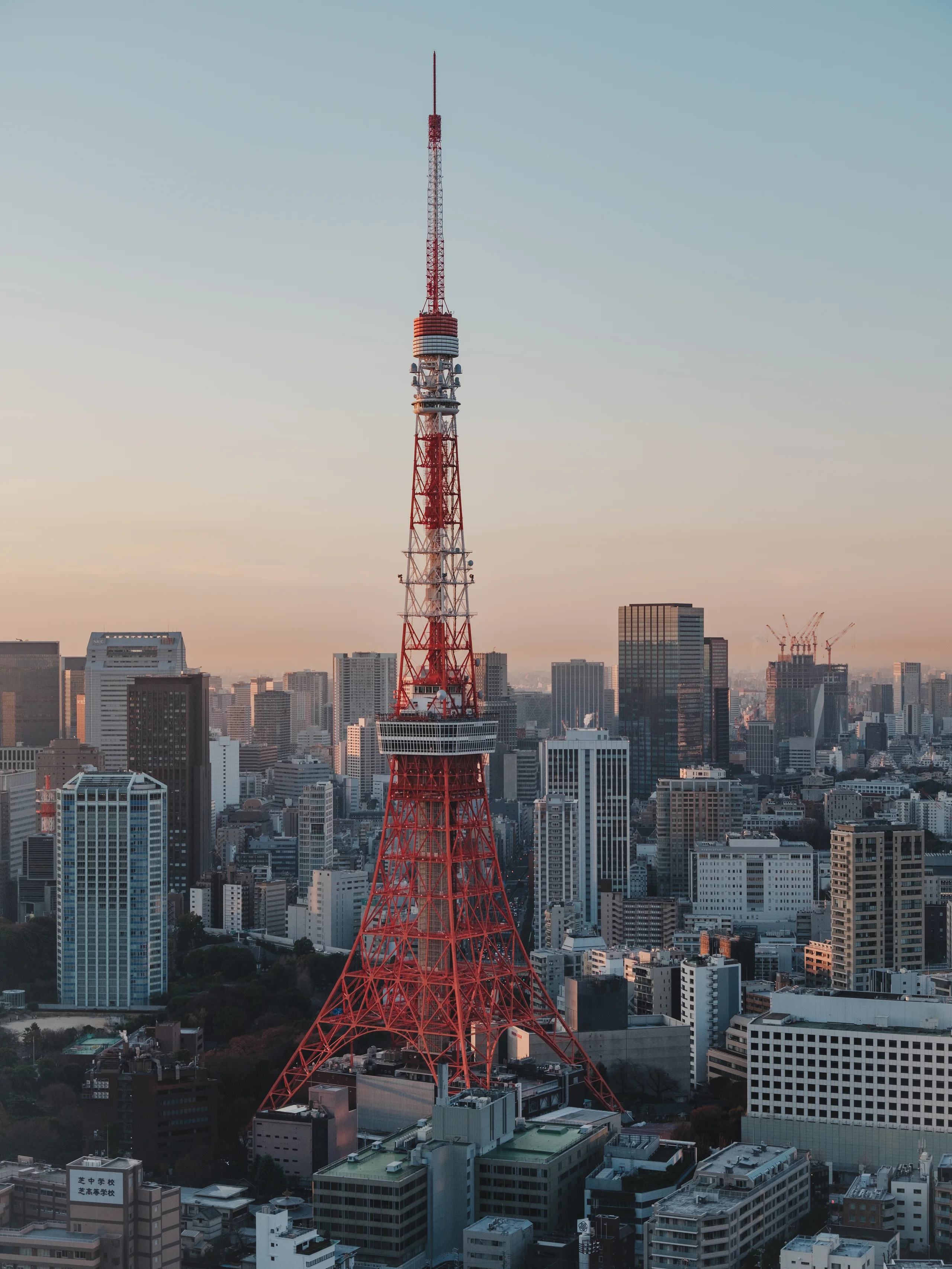 日本：暮色中的东京铁塔